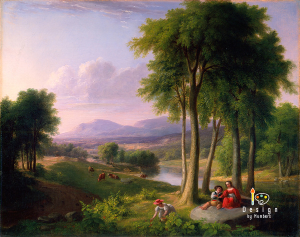View Near Rutland - Asher Durand - Paint by Numbers