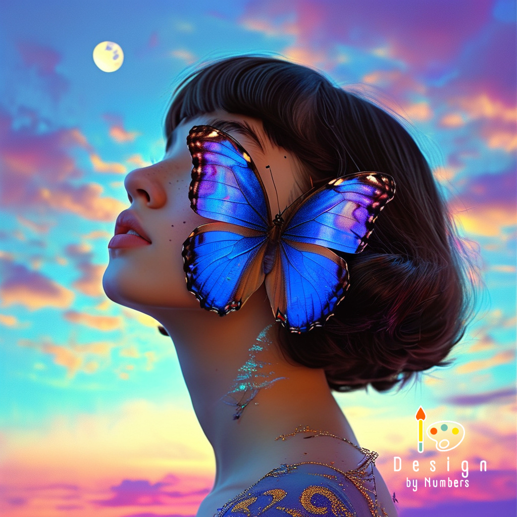 Butterfly Woman- Paint By Numbers