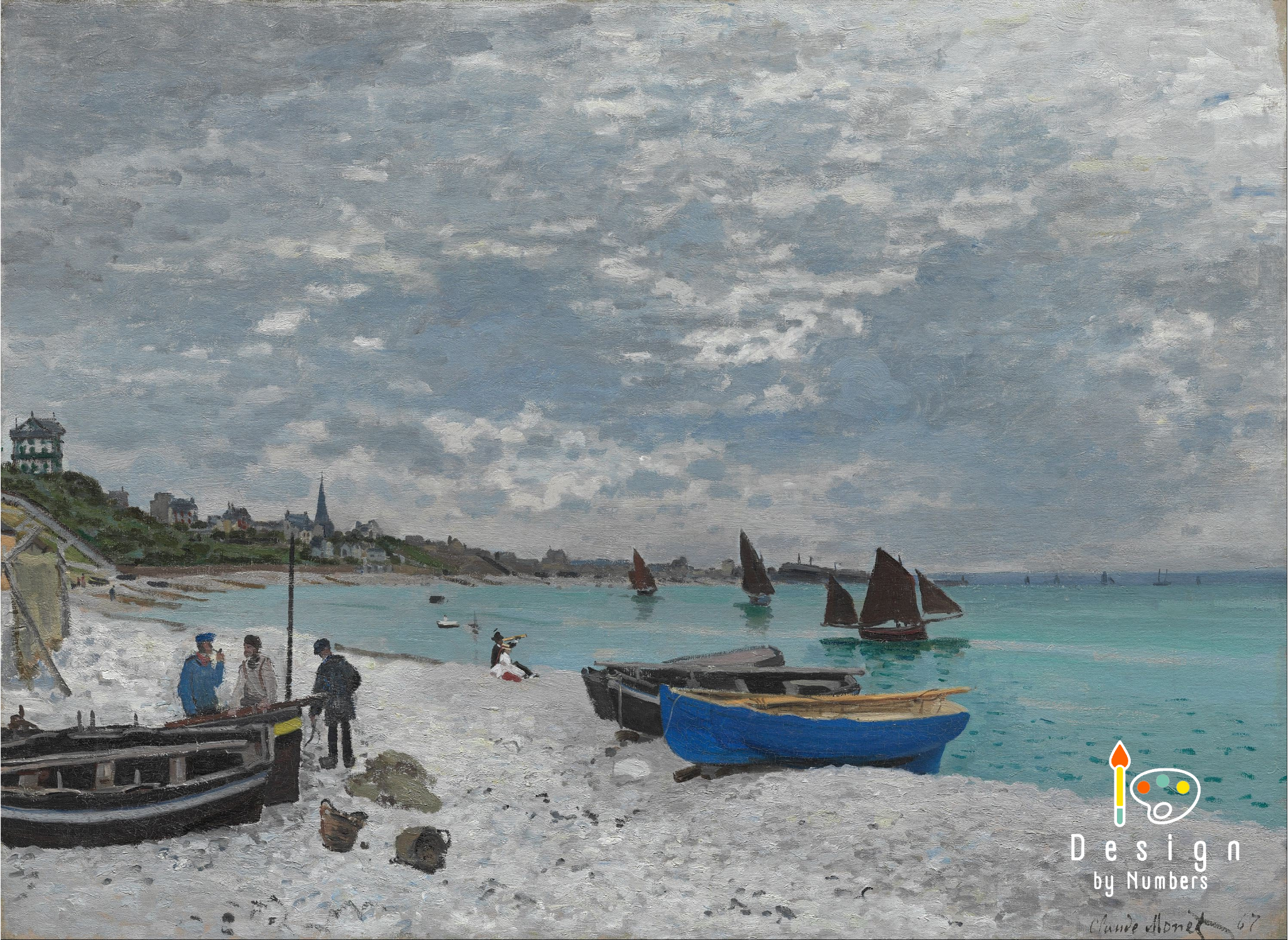 Beach at Sainte - Claude Monet - Paint by Numbers