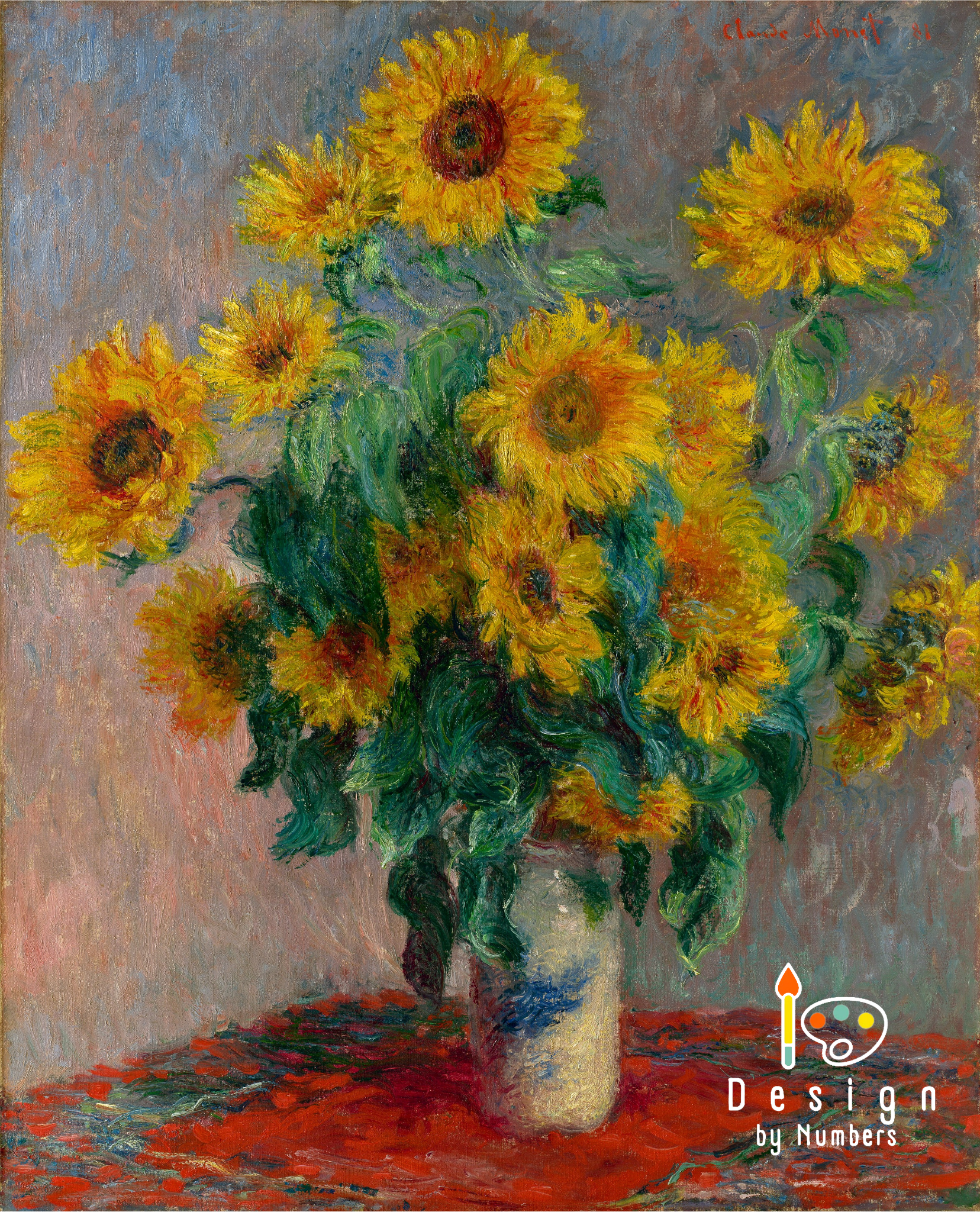 Bouquet of Sunflowers- Claude Monet- Paint by Numbers
