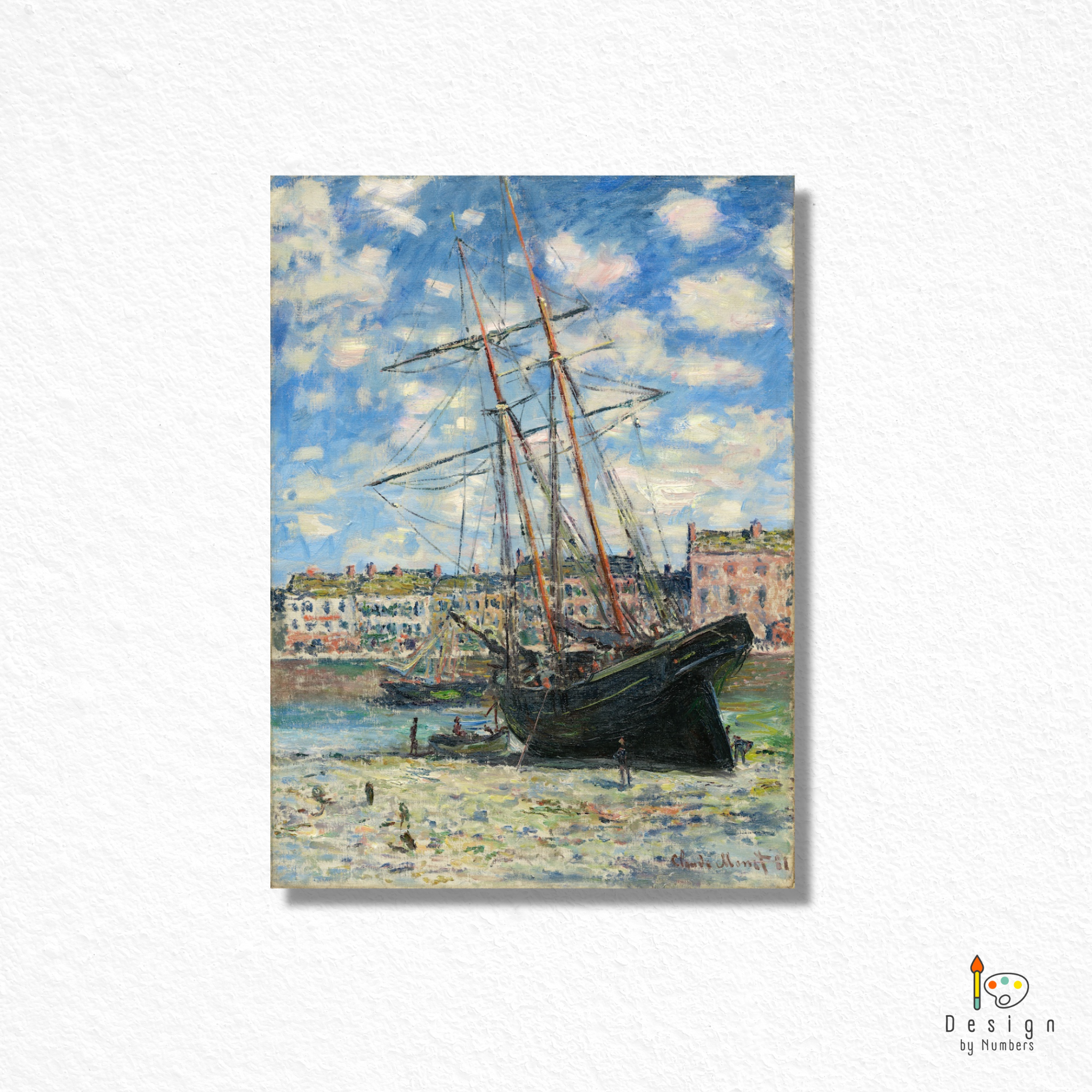 Boat at Low Tide at Fecamp - Claude Monet - Paint by Numbers