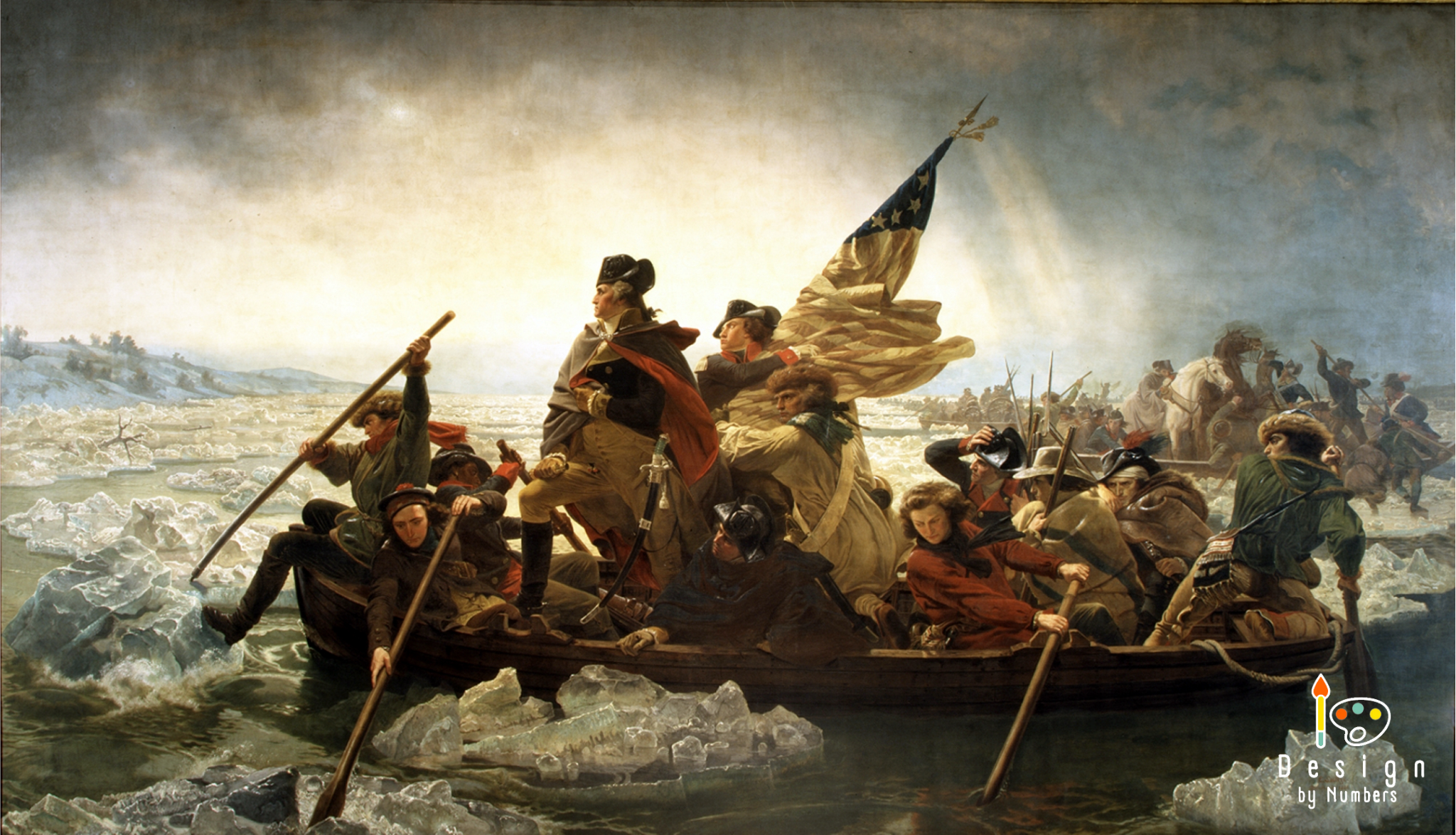 Washington Crossing the Delaware- Emanuel Leutze- Paint by Numbers