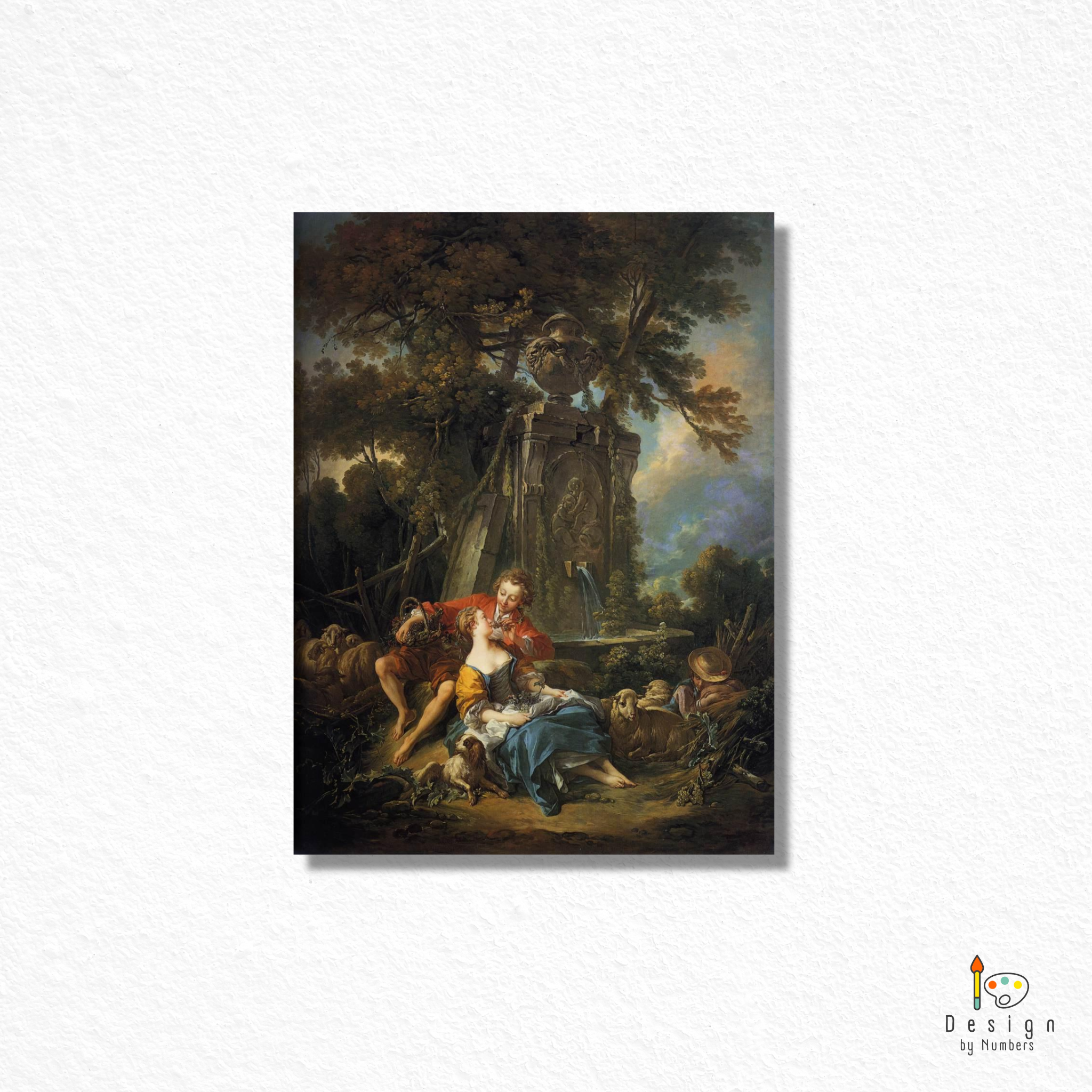 An Autumn Pastoral - François Boucher - Paint by Numbers