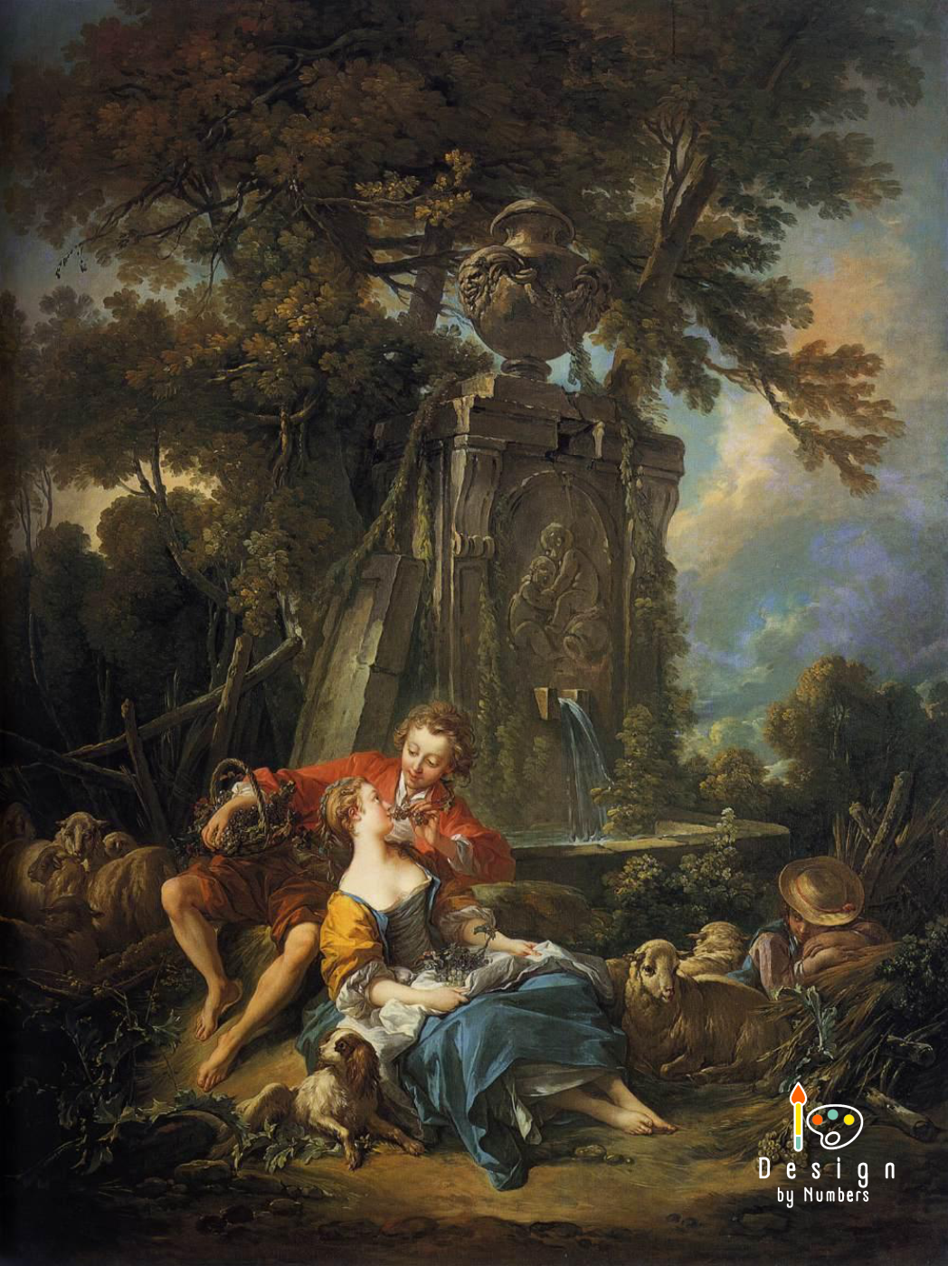 An Autumn Pastoral- François Boucher- Paint by Numbers