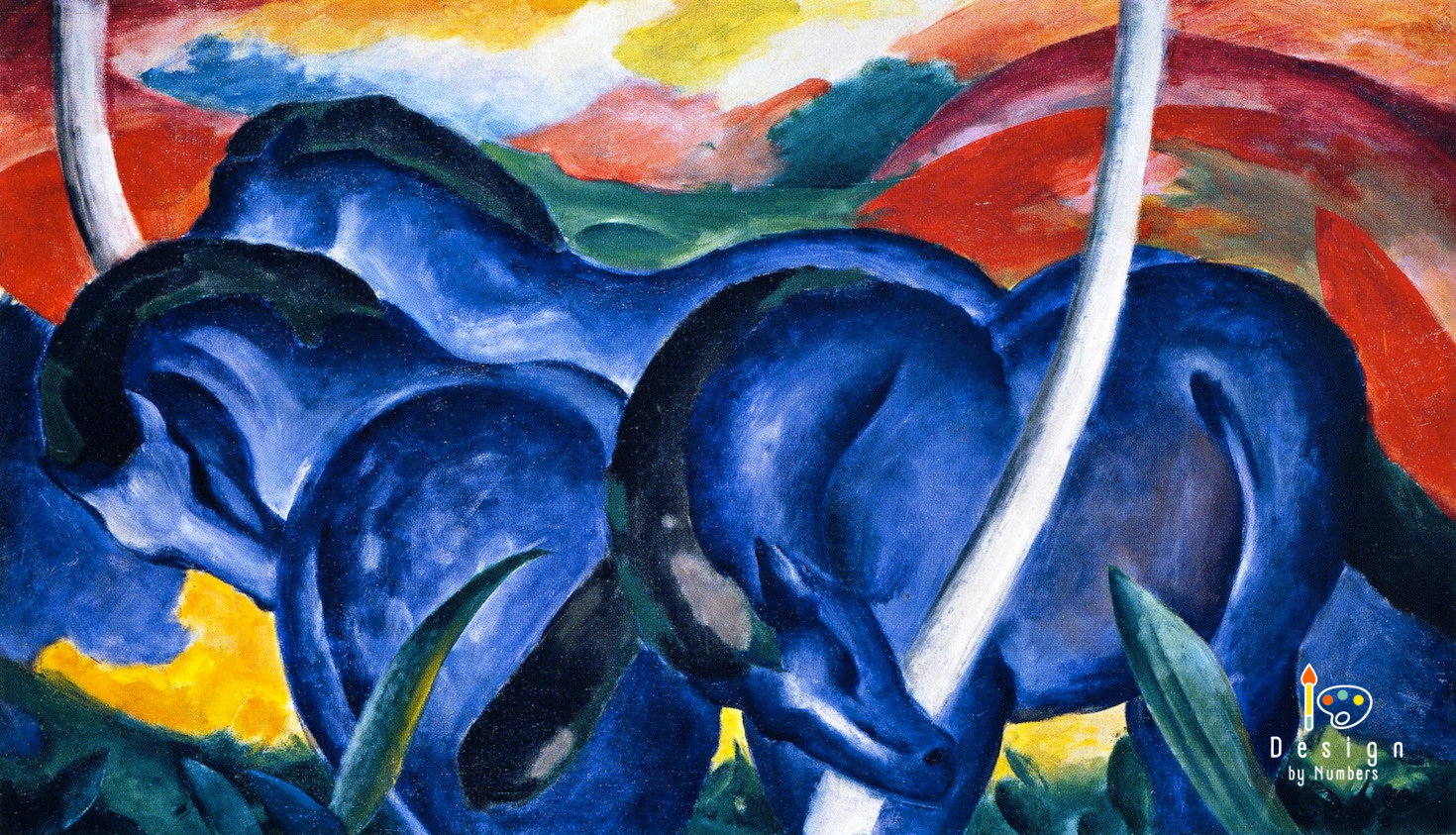 Blue Horses- Franz Marc- Paint by Numbers