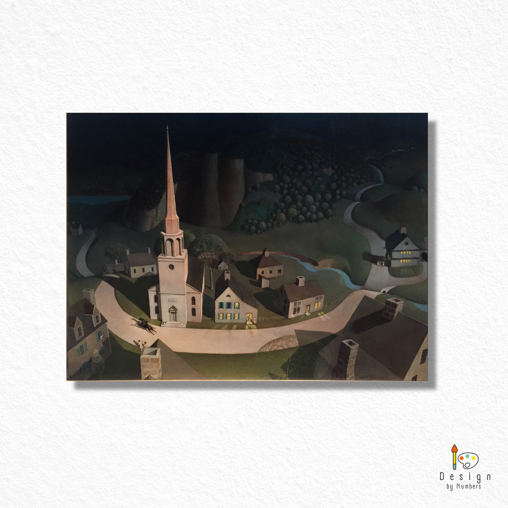 Midnight Ride of Paul Revere - Grant Wood - Paint by Numbers