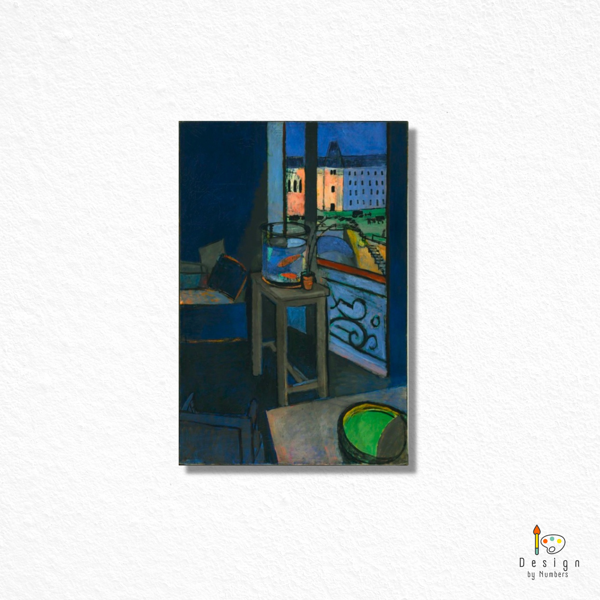 Les Poissons Rouges (Interior with a Goldfish Bowl)- Henri Matisse- Paint by Numbers