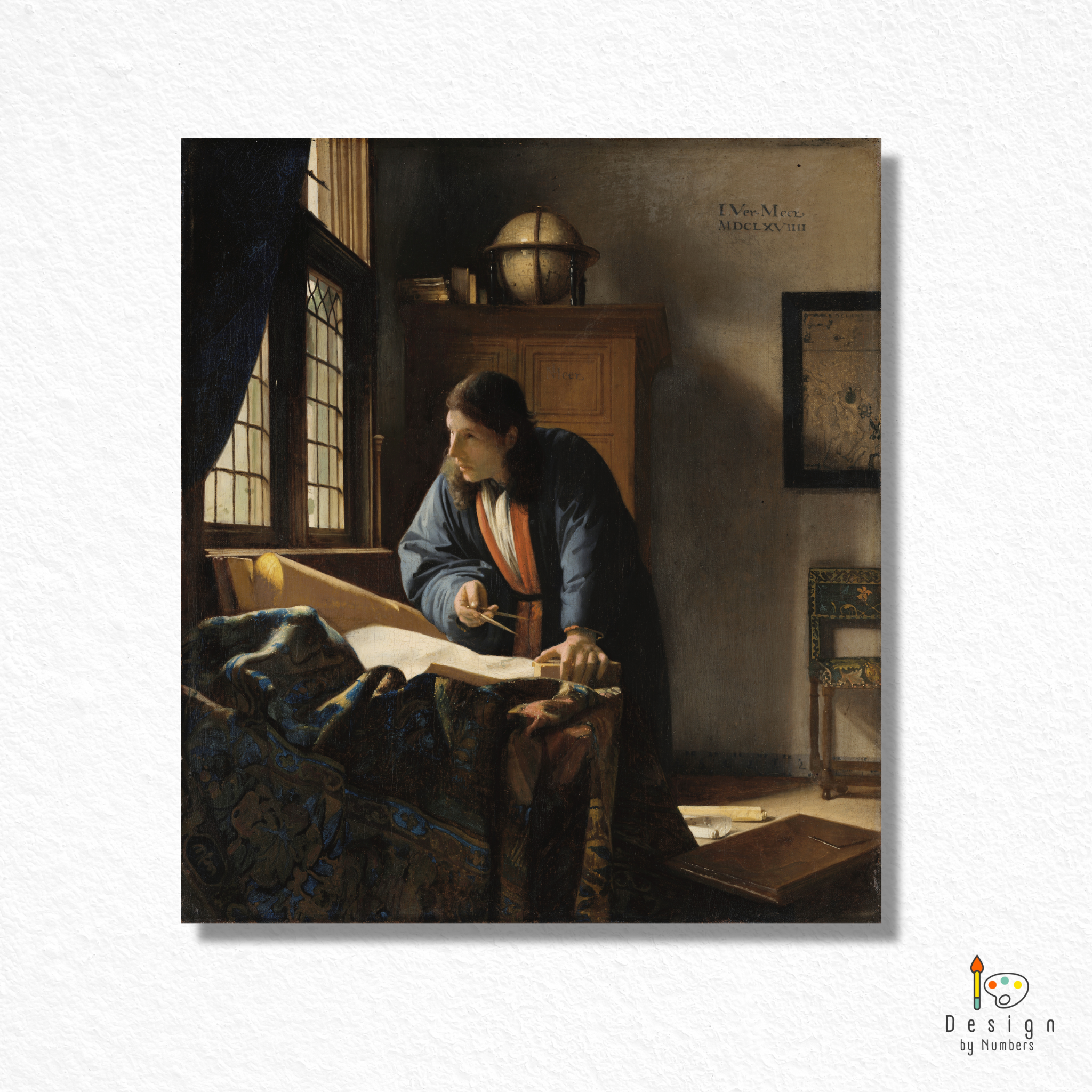 The Geographer- Johannes Vermeer- Paint by Numbers