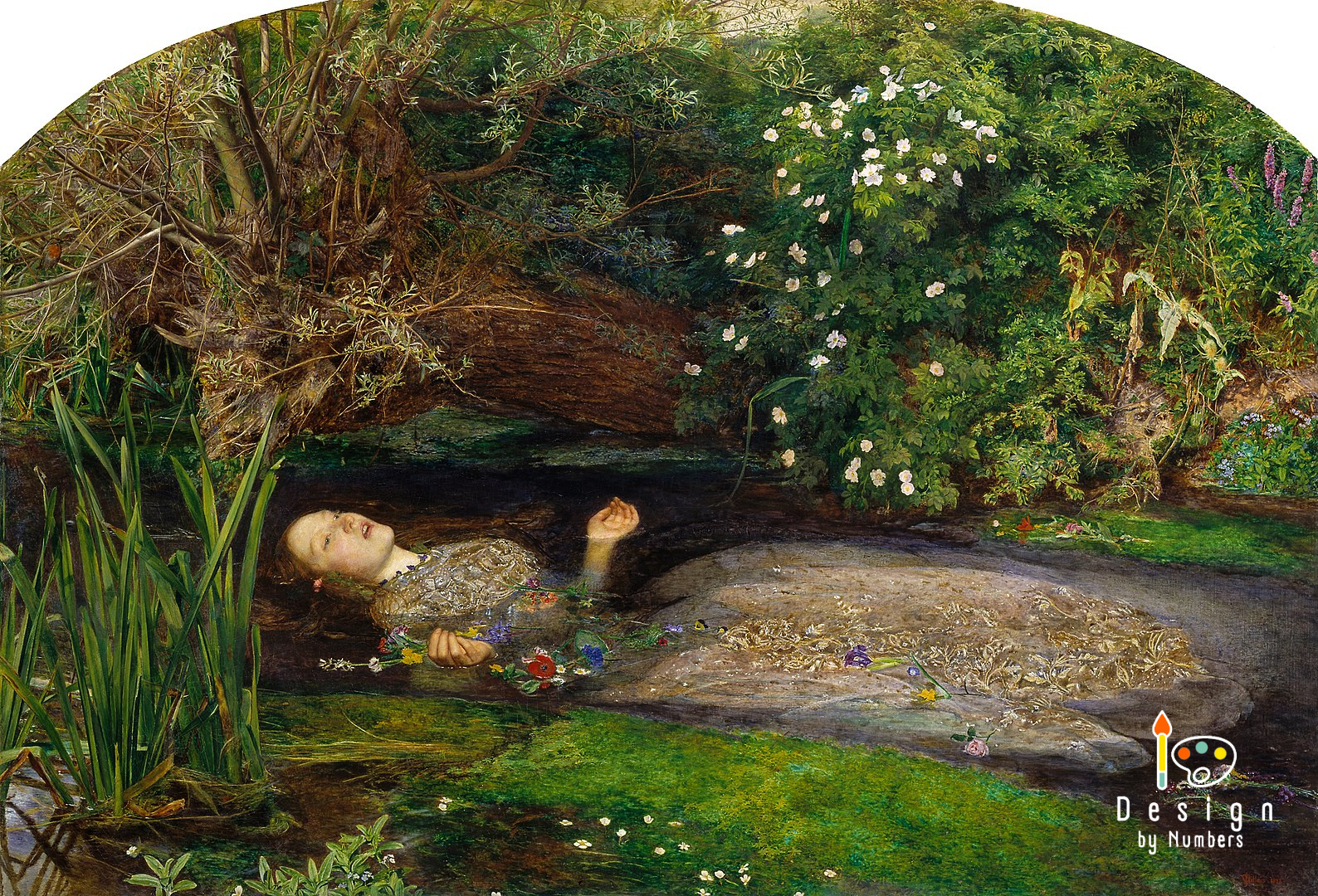 Ophelia - John Everett Millais - Paint by Numbers