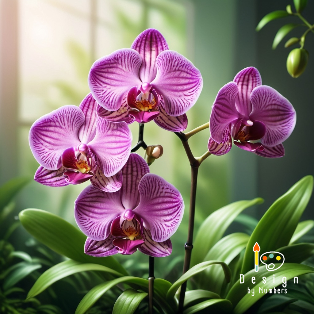Jungle Orchid- Paint By Numbers