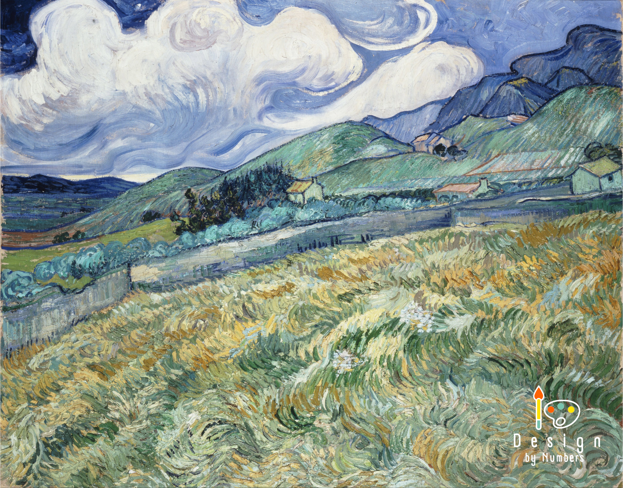 Landscape from Saint - Vincent van Gogh - Paint by Numbers