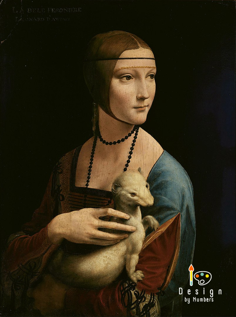 Lady with an Ermine- Leonardo da Vinci- Paint by Numbers