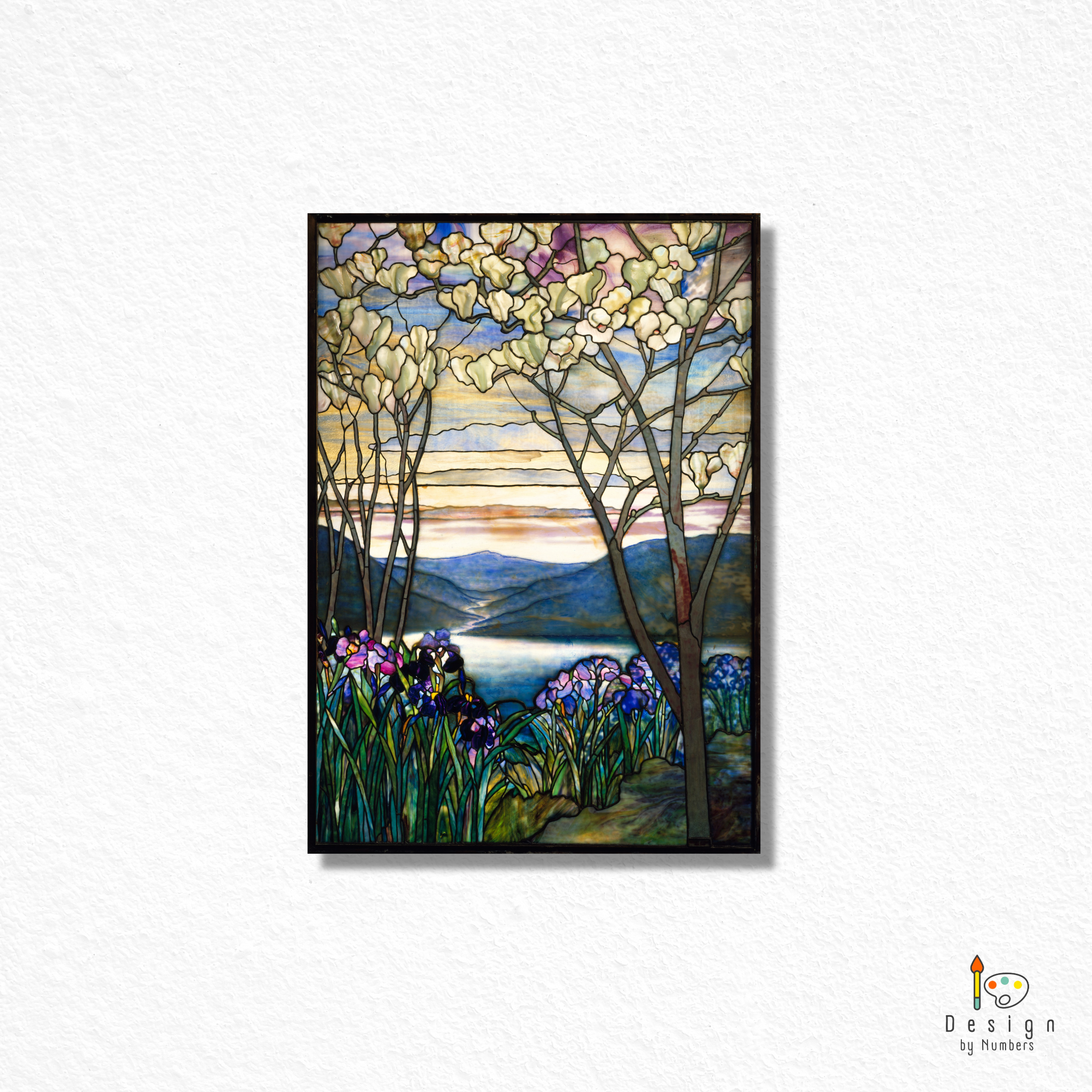 Magnolia and Irises - Louis Comfort Tiffany - Paint by Numbers