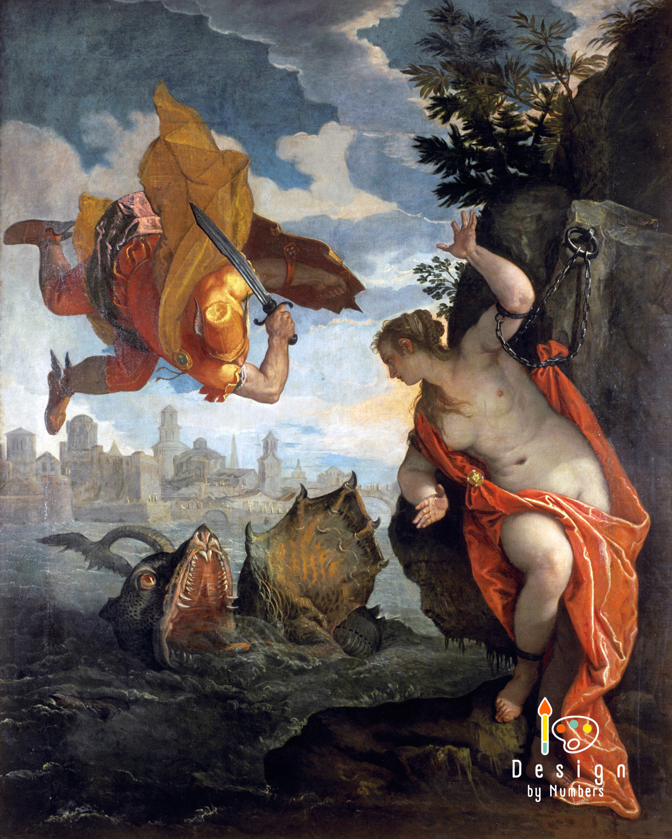 Perseus and Andromeda- Paolo Veronese- Paint by Numbers