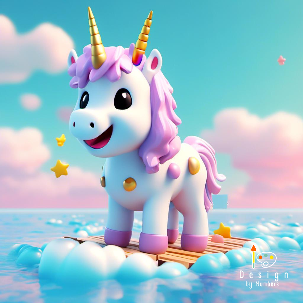 Pink Unicorn- Paint by Numbers