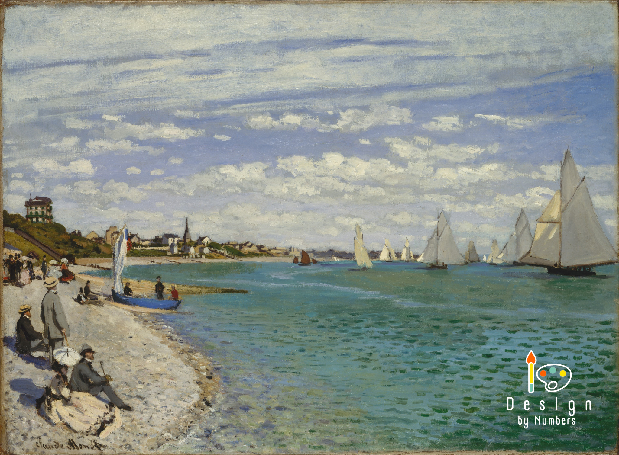 Regatta at Sainte-Adresse- Claude Monet- Paint by Numbers