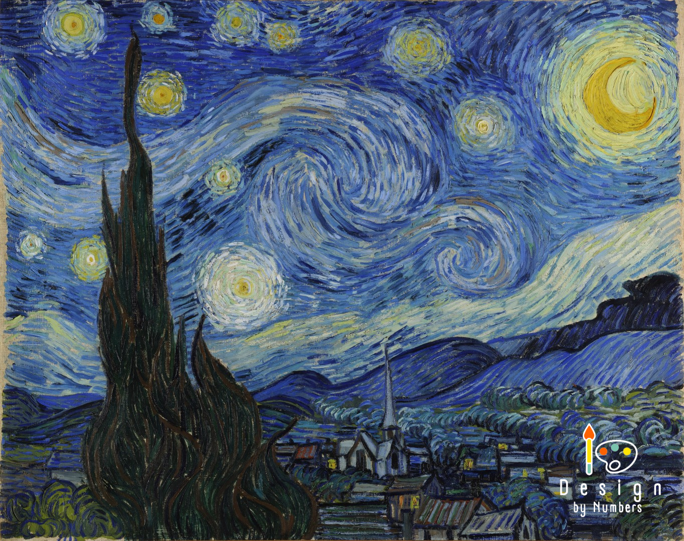 Starry Night - Vincent van Gogh - Paint by Numbers
