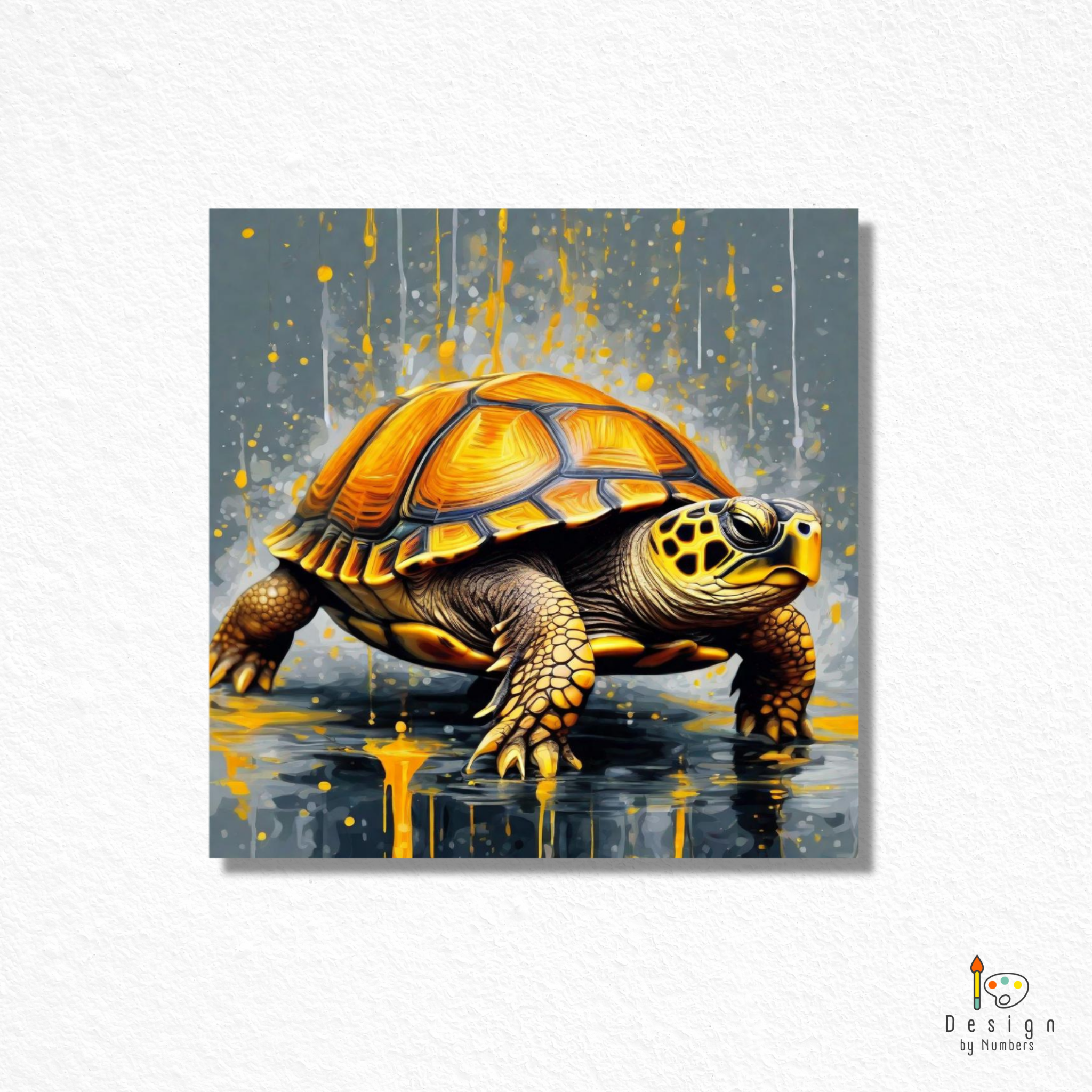 Turtle in the Rain- Paint By Numbers