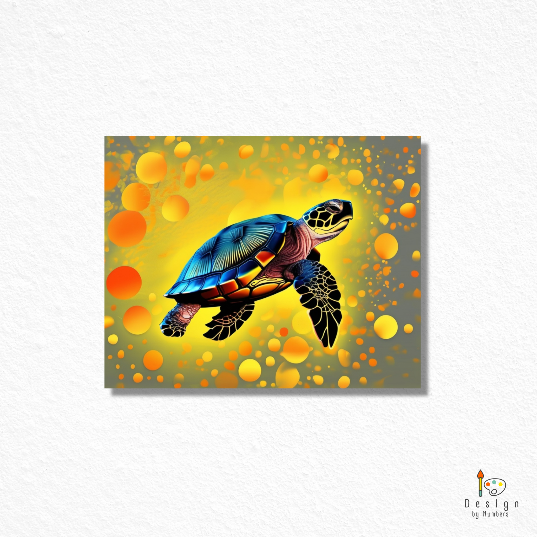 Sea Turtle in Cosmic Bubbles- Paint By Numbers