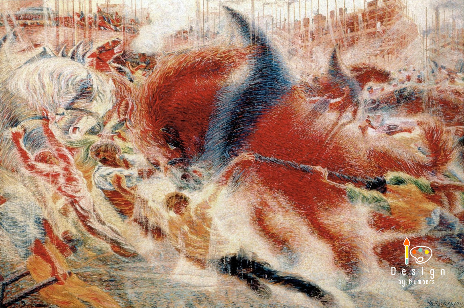 The City Rises - Umberto Boccioni - Paint by Numbers