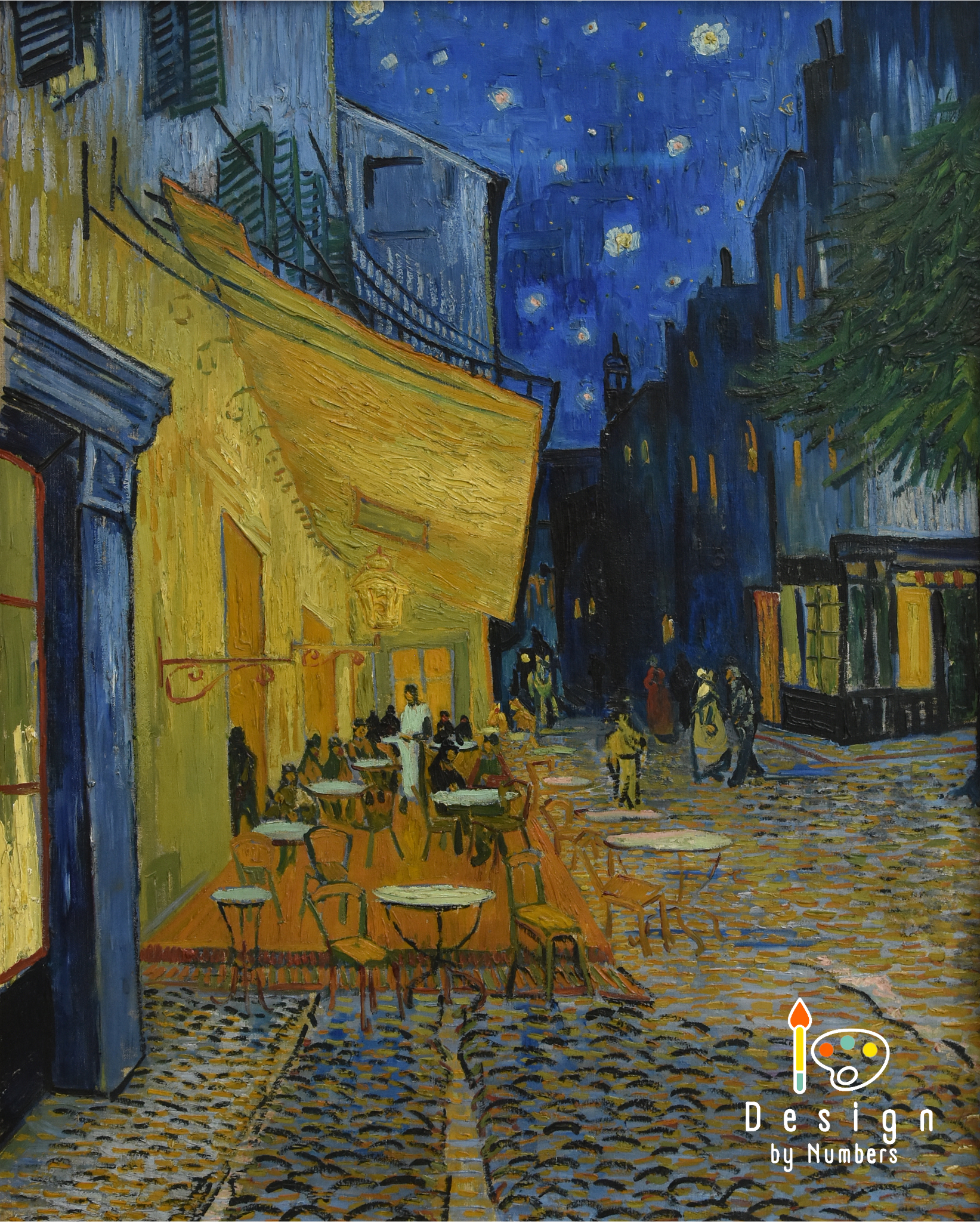 Café Terrace at Night- Vincent van Gogh- Paint by Numbers