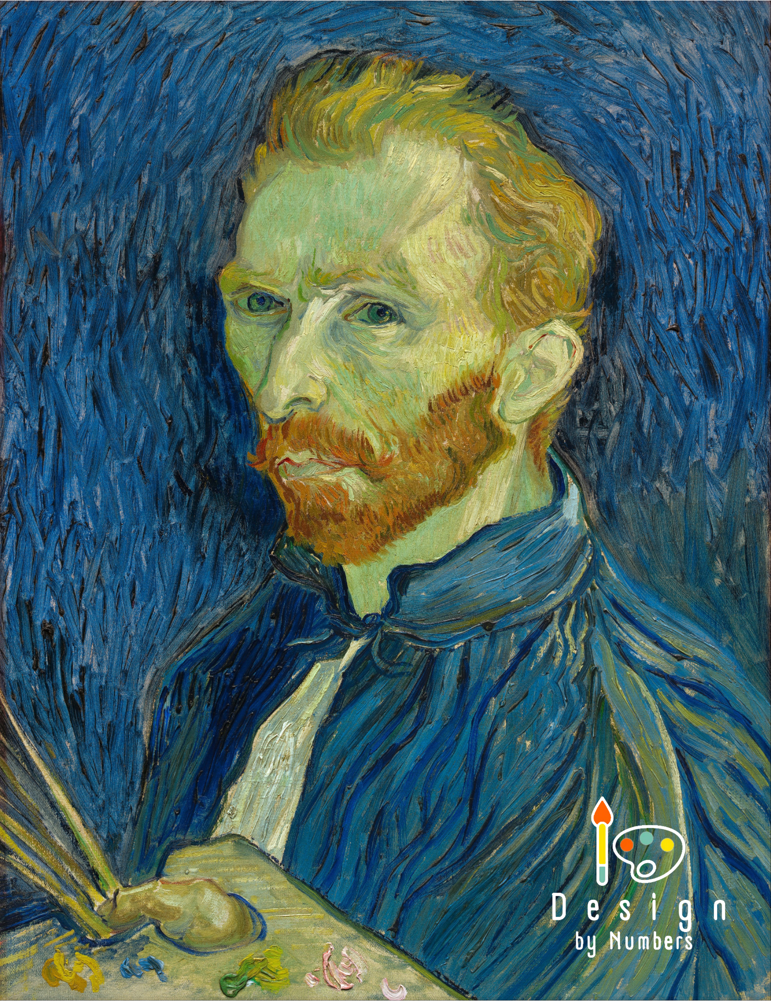 Self Portrait 1889- Vincent van Gogh- Paint by Numbers