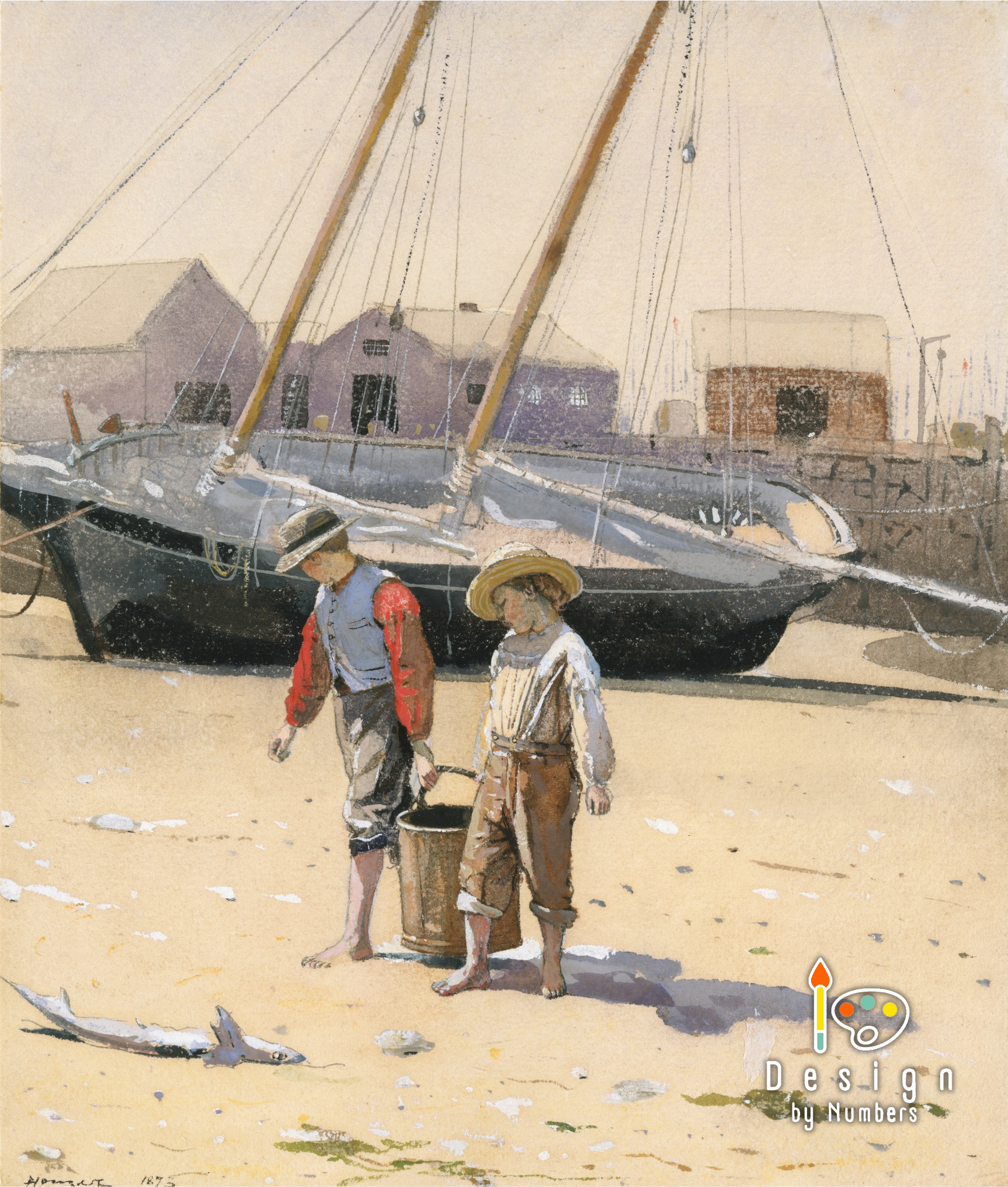 A Basket of Clams - Winslow Homer - Paint by Numbers
