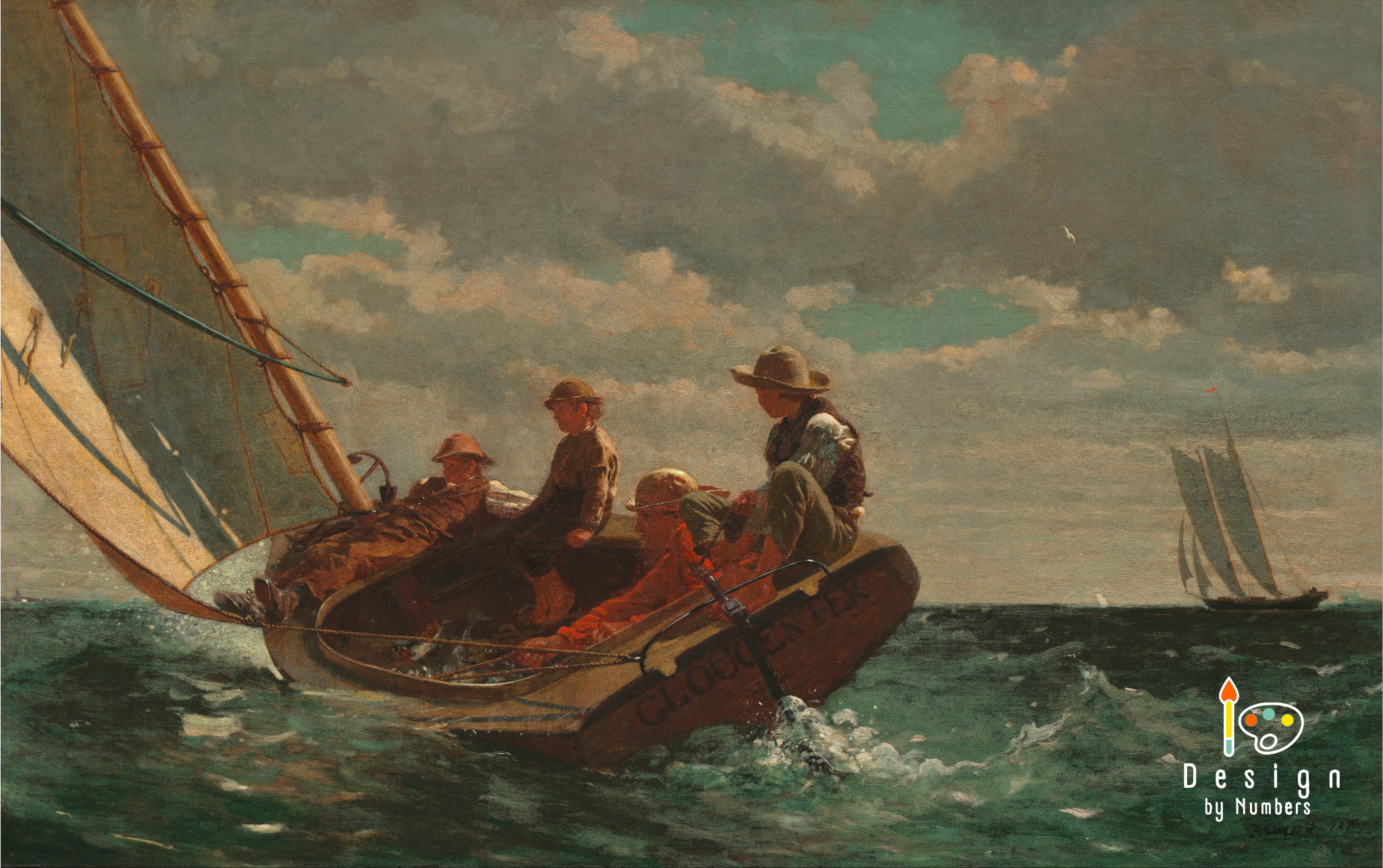 Breezing Up- Winslow Homer- Paint by Numbers
