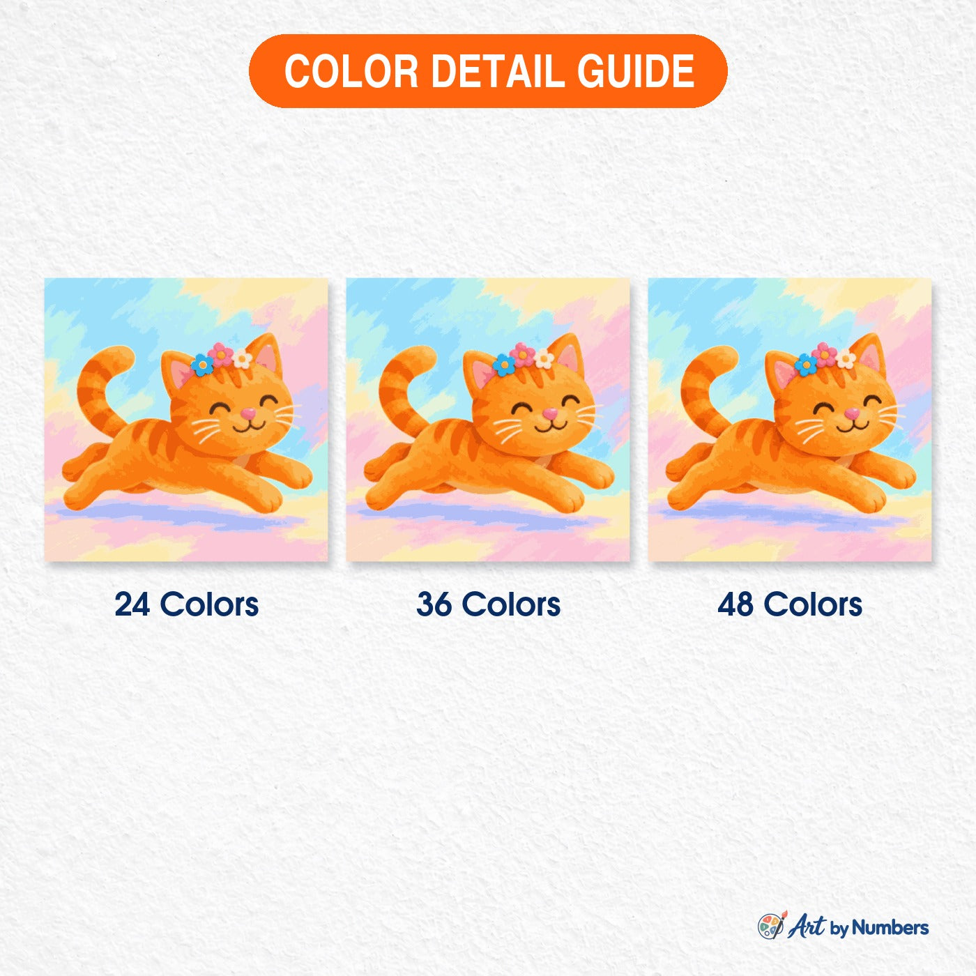 Joyful Pastel Leaping Cat - Paint by Numbers · image 4