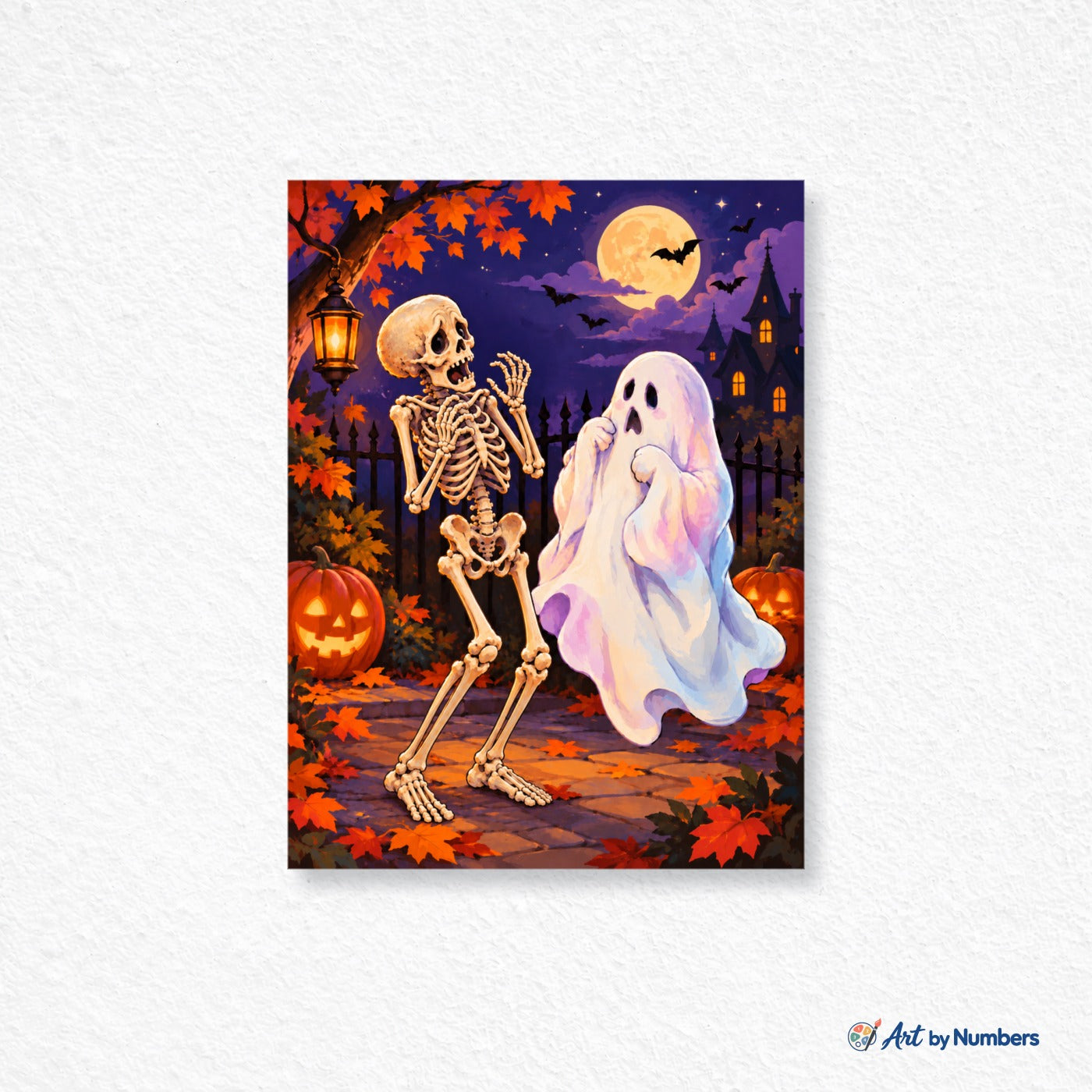 Frightened Skeleton Meets a Shy Ghost · image 1