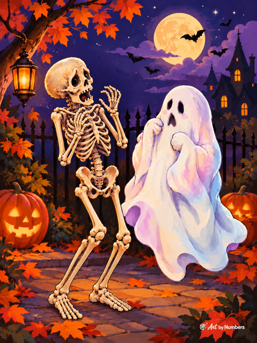 Frightened Skeleton Meets a Shy Ghost · image 2