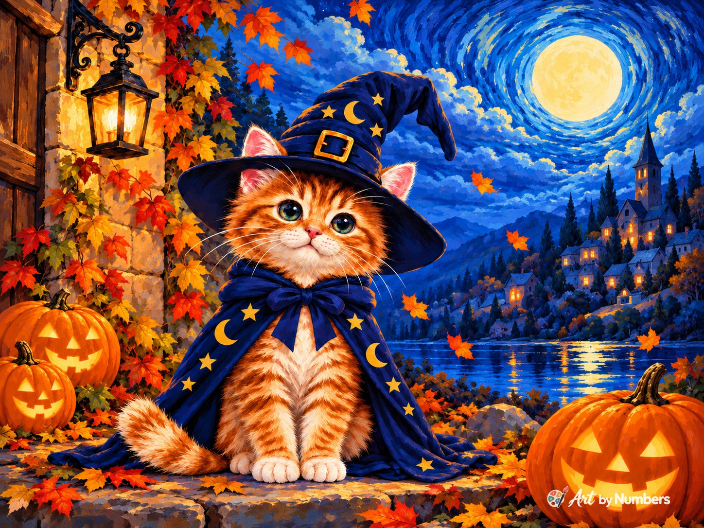 Moonlit Wizard Kitten - Paint by Numbers · image 2