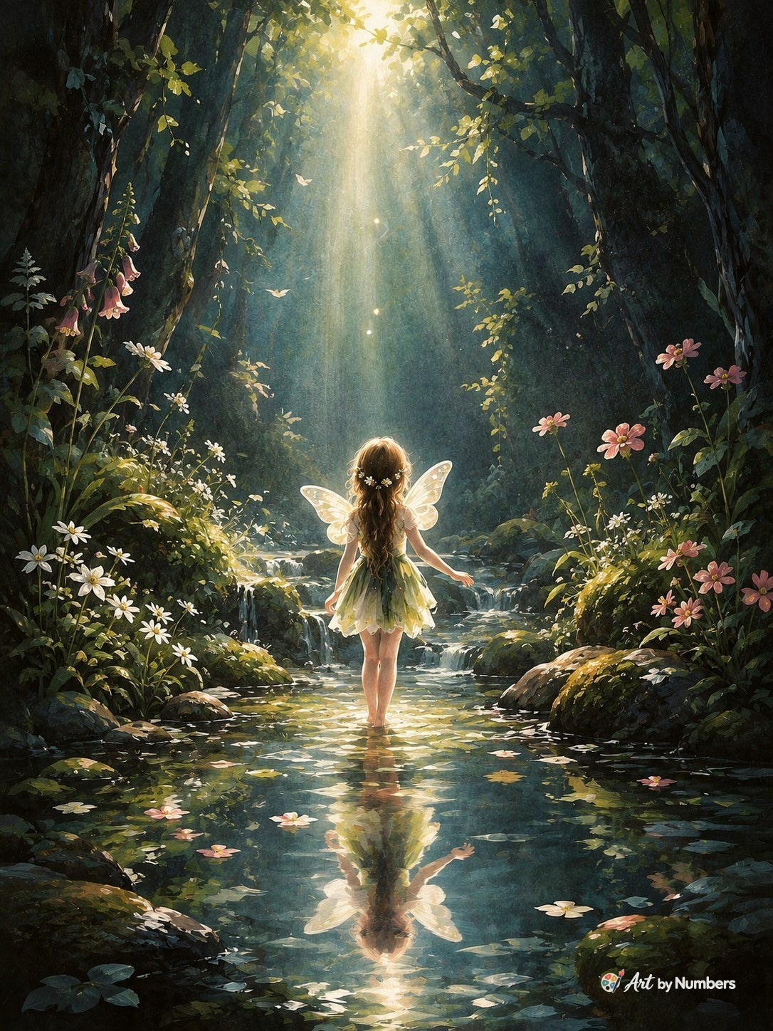 Fairy in a Sunlit Forest Glade - Paint by Numbers · image 2