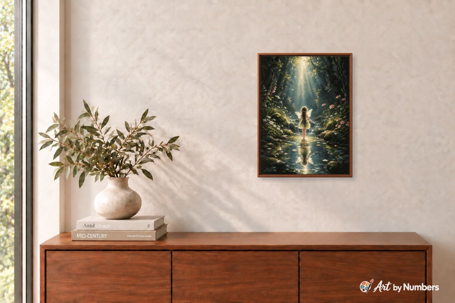 Fairy in a Sunlit Forest Glade - Paint by Numbers · image 3