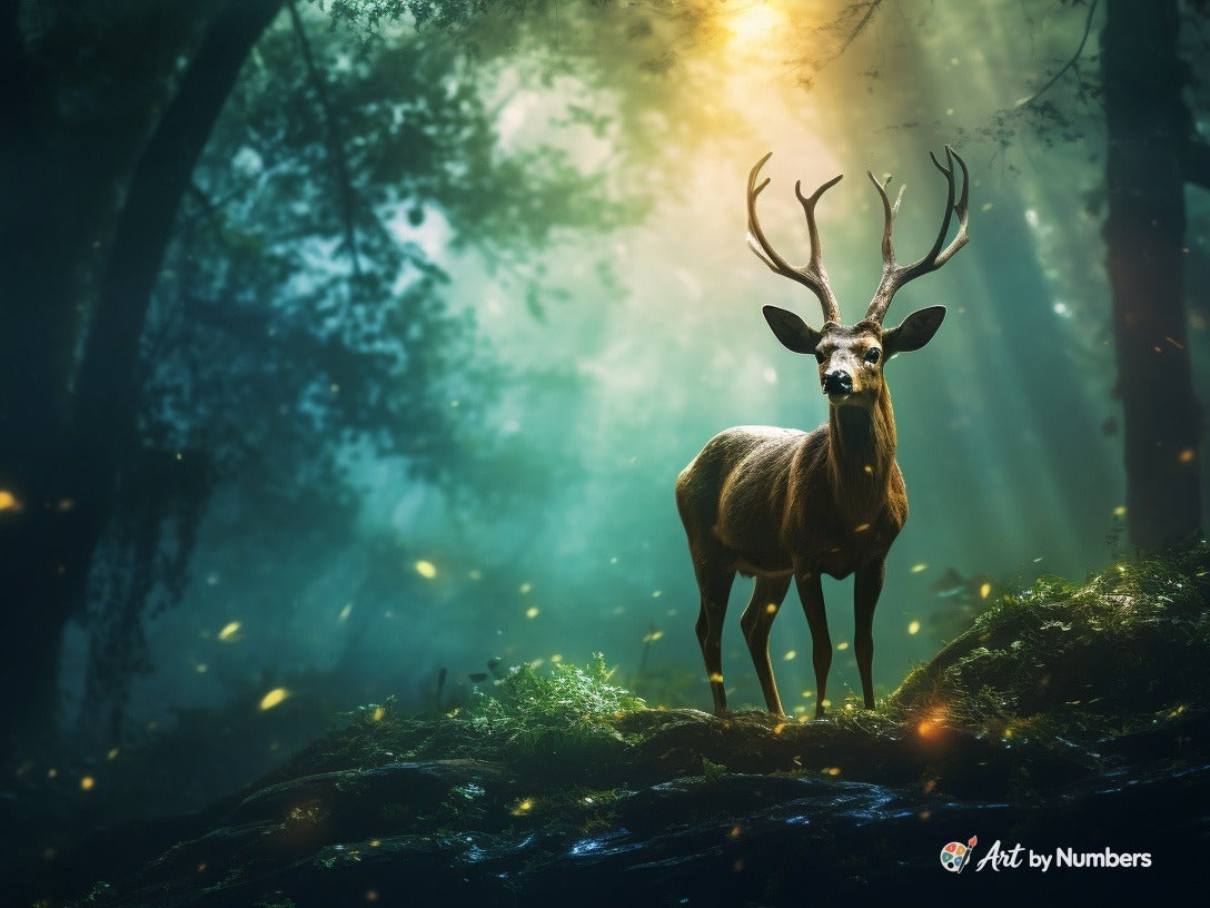 Stag in the Enchanted Forest - Paint by Numbers · image 2