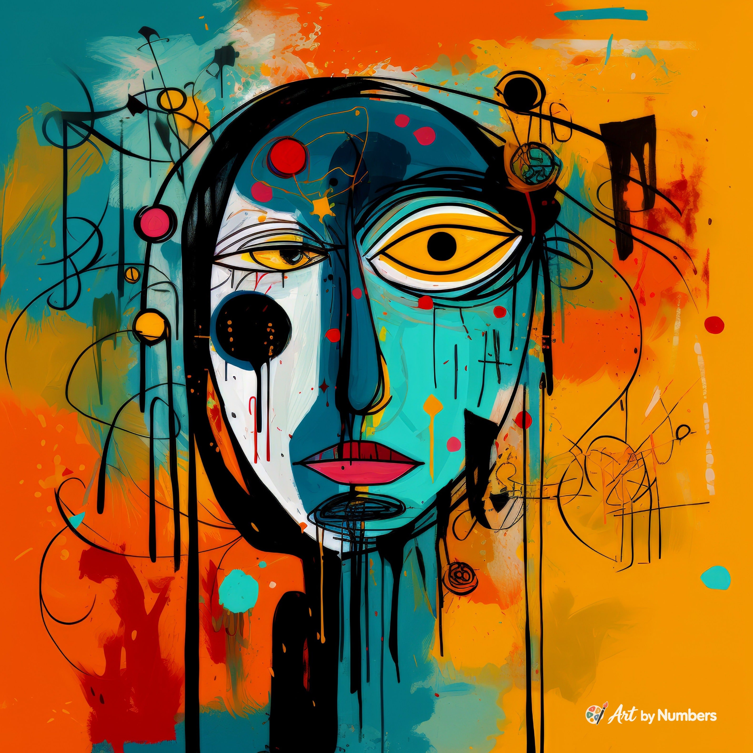 Abstract Face - Paint by Numbers · image 2