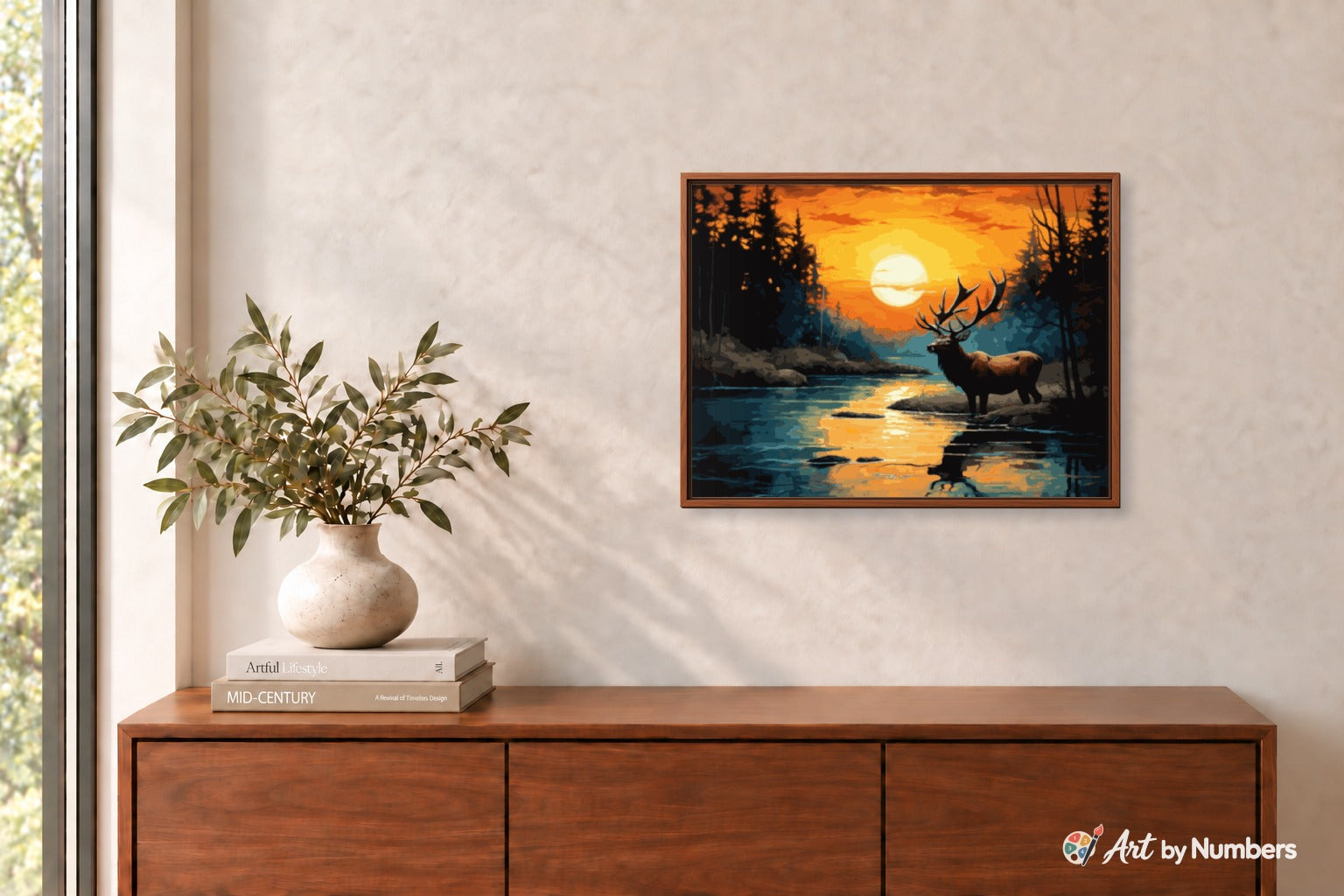 Stag at Sunset - Paint by Numbers · image 3