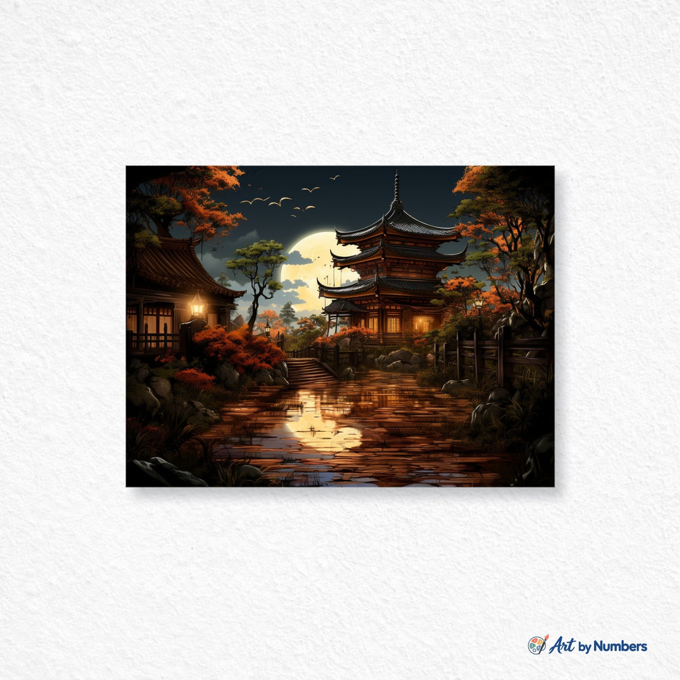 Autumn Moonlight Pagoda - Paint by Numbers · image 1