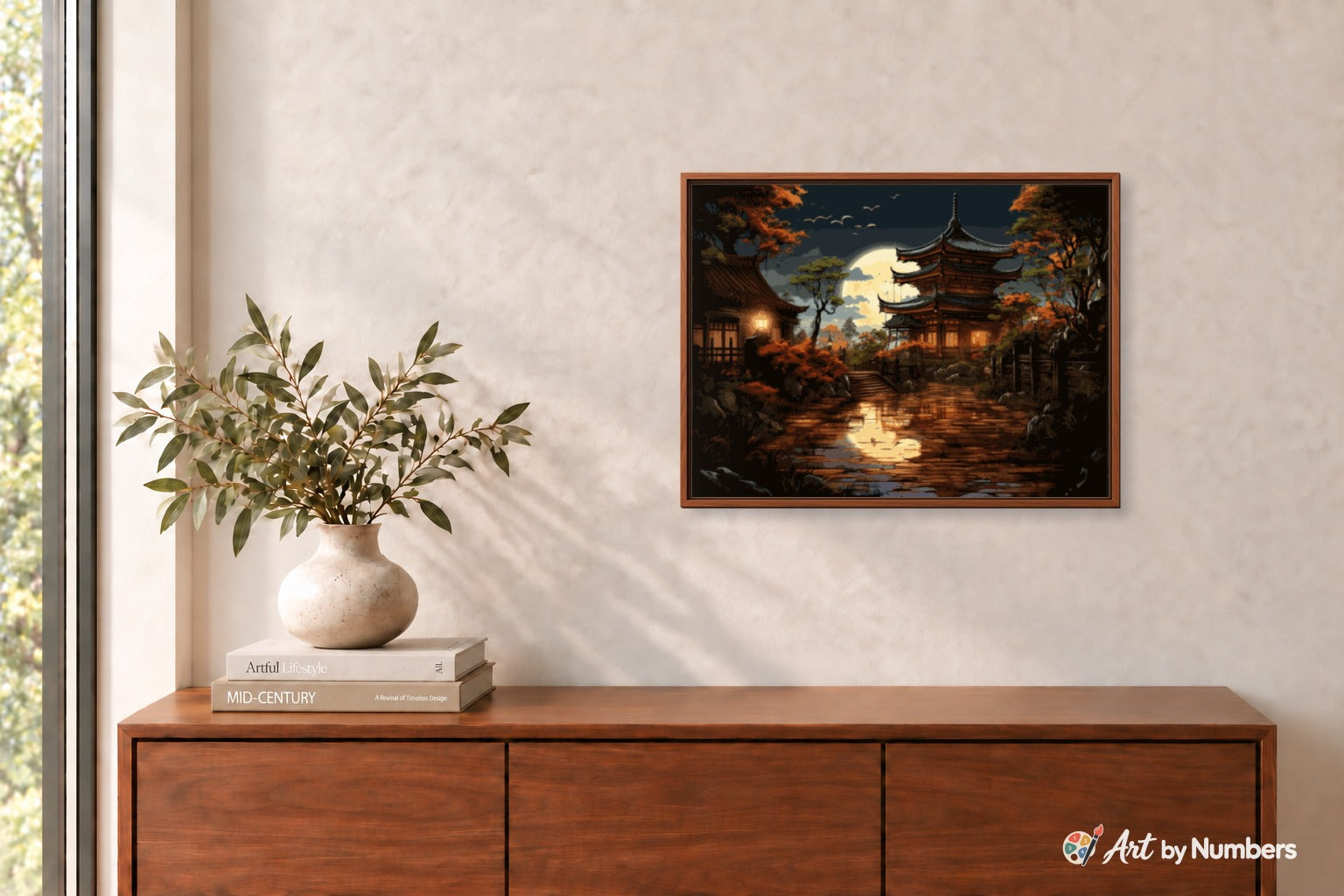 Autumn Moonlight Pagoda - Paint by Numbers · image 3
