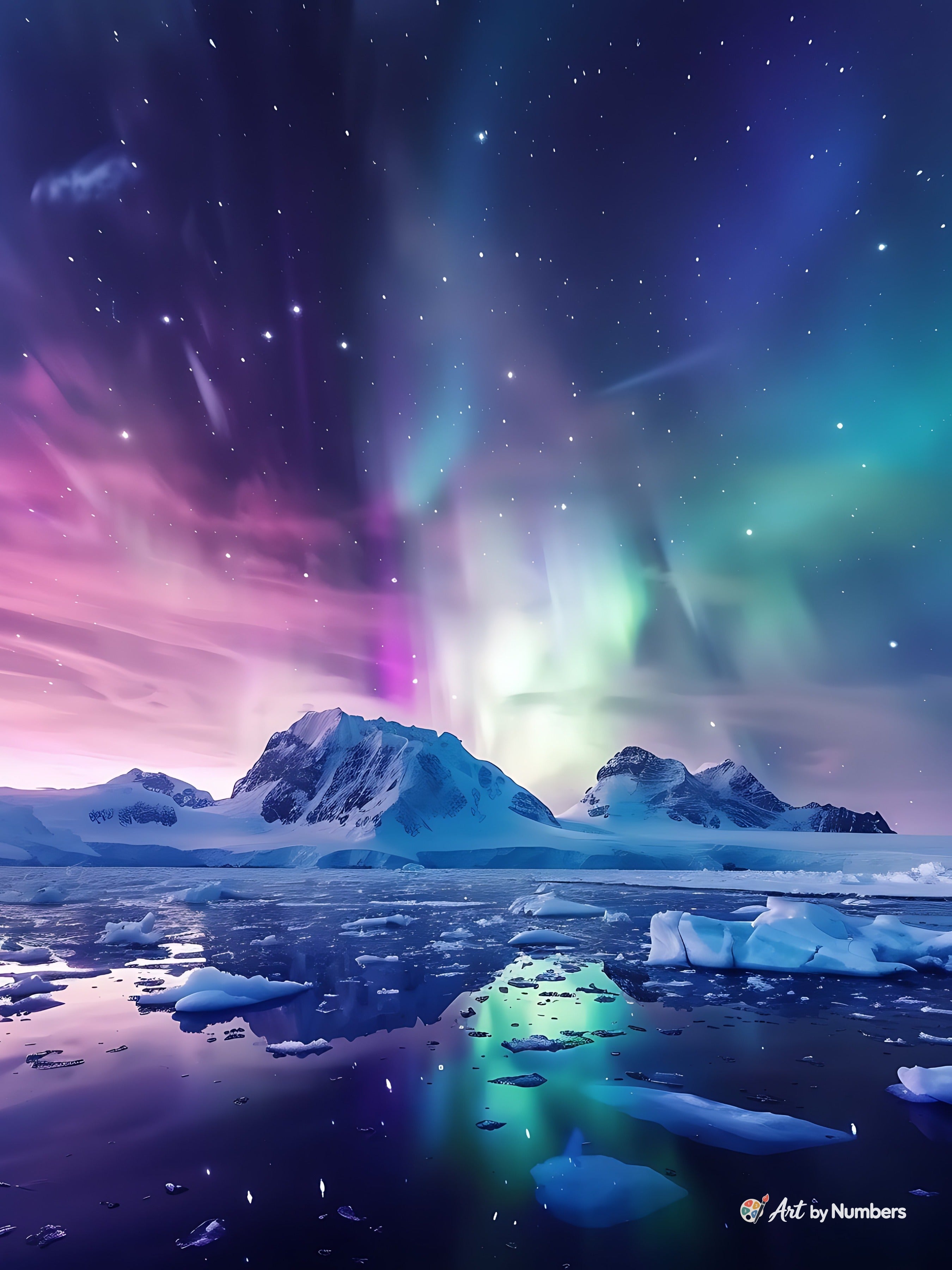 Aurora Over Ice - Paint by Numbers · image 2