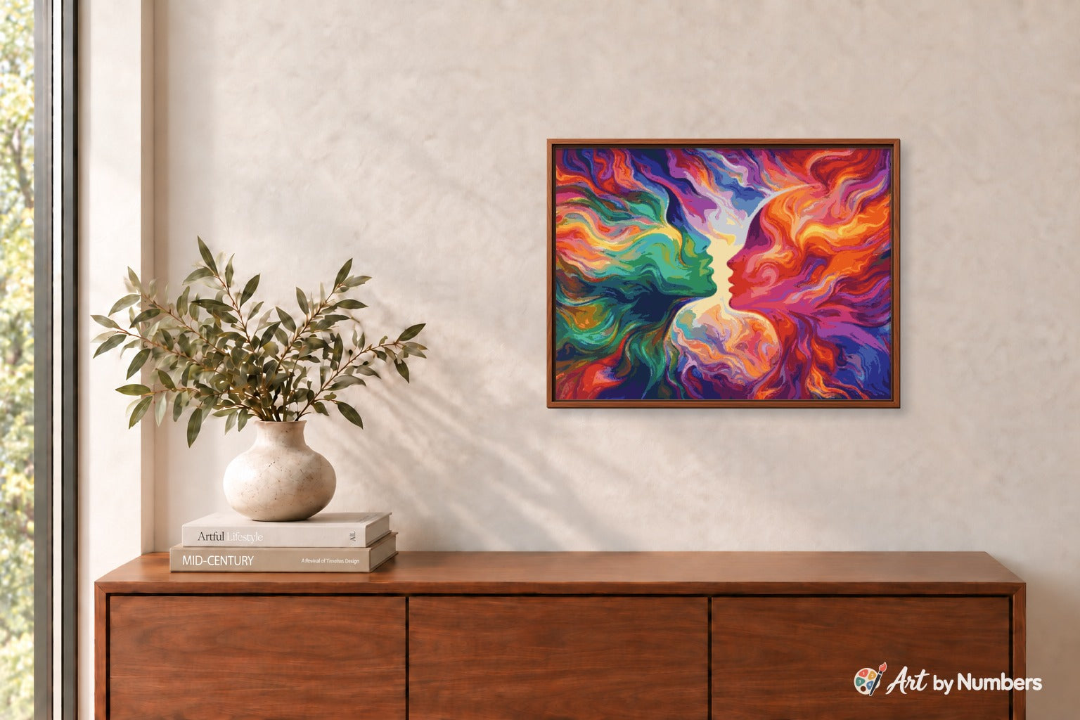 Vibrant Abstract Faces - Paint by Numbers · image 3