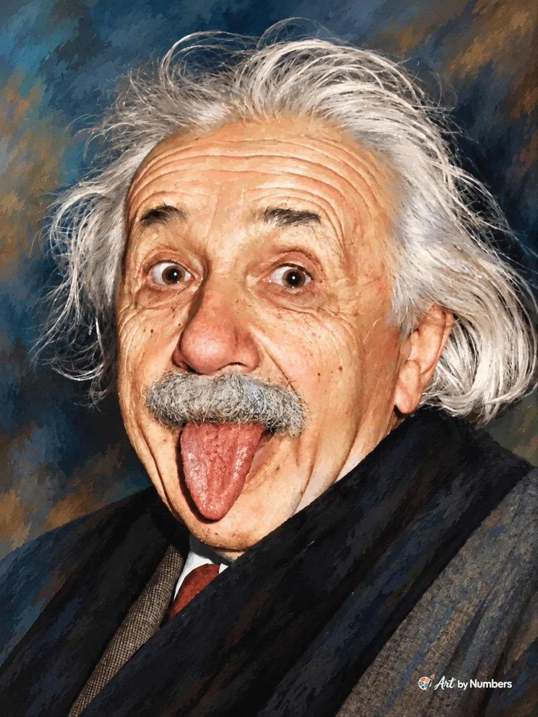 Albert Einstein Tongue - Paint by Numbers · image 2