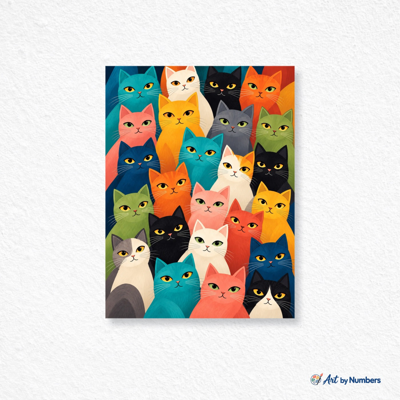 Colorful Cat Crowd - Paint by Numbers · image 1