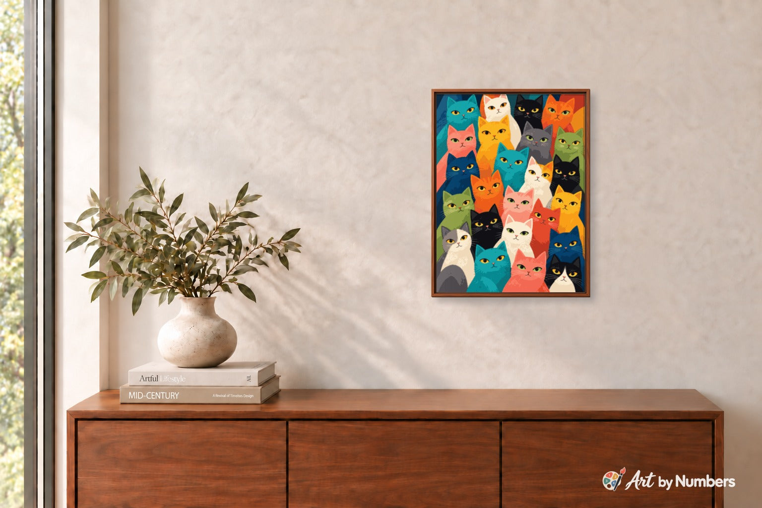 Colorful Cat Crowd - Paint by Numbers · image 3