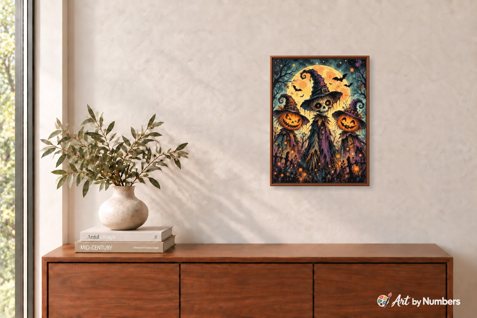 Moonlit Scarecrow Halloween Trio - Paint by Numbers · image 3