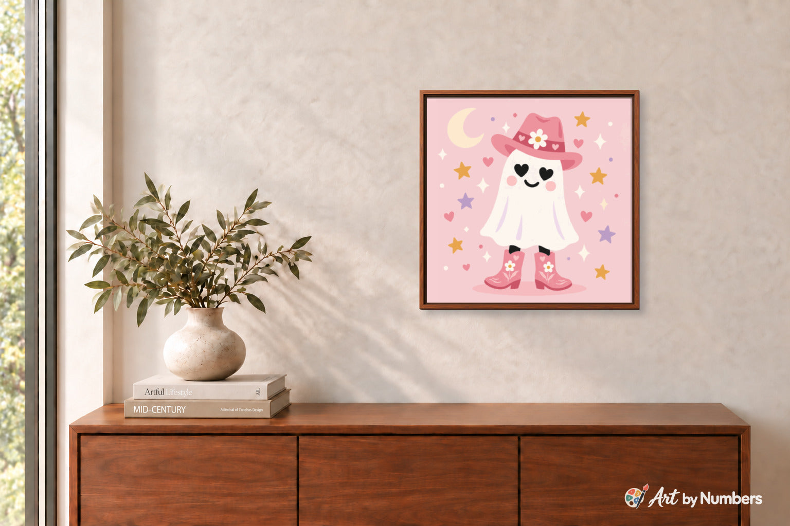 Kawaii Cowboy Ghost - Paint by Numbers · image 3