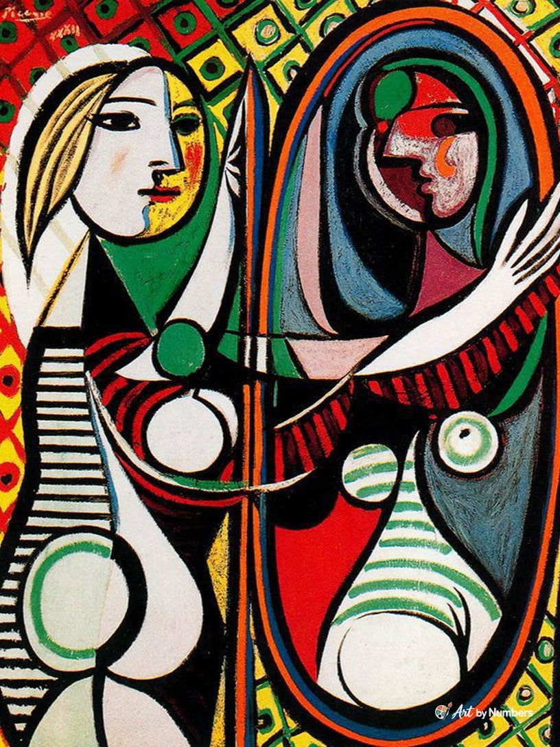 Girl in Front of a Mirror - Pablo Picasso - Paint by Numbers · image 2