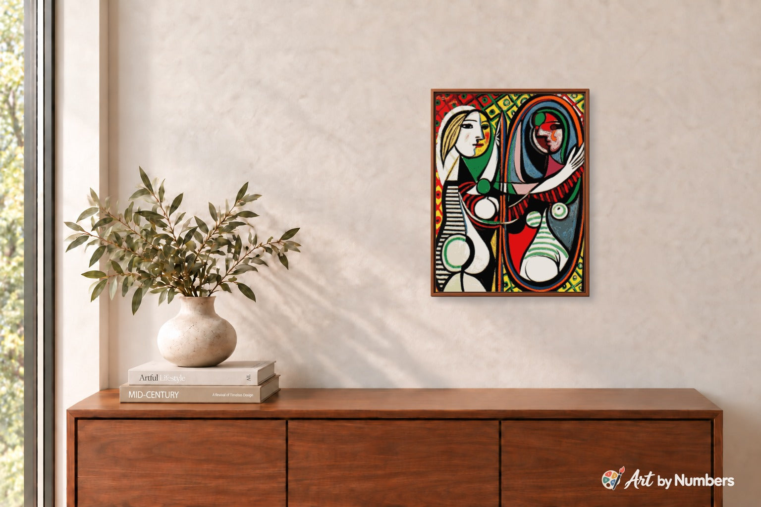 Girl in Front of a Mirror - Pablo Picasso - Paint by Numbers · image 3